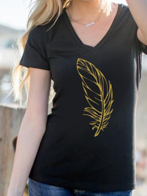 Gold Feather Tshirt