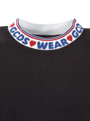 Gcds Logo Collar Crewneck T-shirt