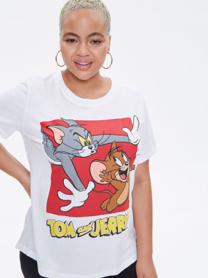 Plus Size Tom & Jerry Graphic Tee