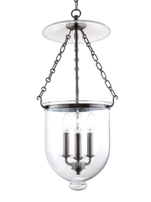 Hampton 3 Light Pendant Historic Nickel