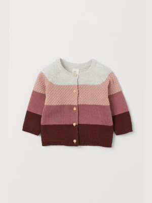 Textured-knit Cotton Cardigan