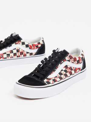 Vans Style 36 Checkerboard Sneakers In Black And White