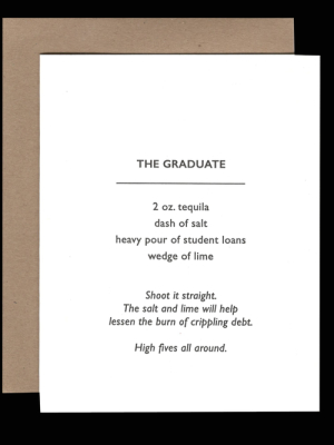 The Graduate Cocktail Card - Pl4