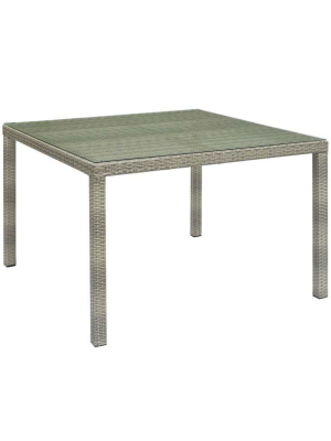 Iris 47" Square Outdoor Patio Wicker Rattan Table