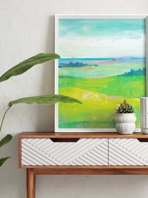 24" X 30" Watercolor Landscape Framed Wall Art - Opalhouse™