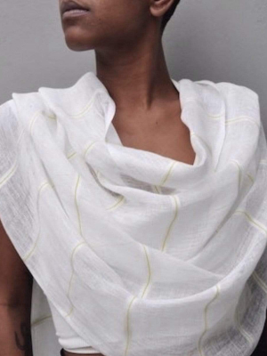 Gauze Stripe Linen Wrap