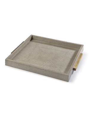 Square Shagreen Boutique Tray