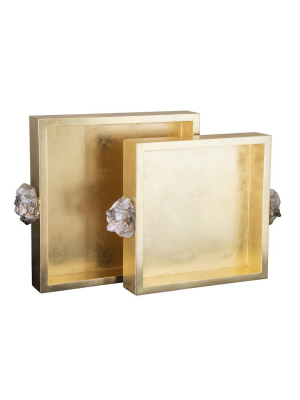 Couture Astoria Square Trays (set Of 2)