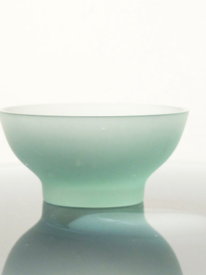 Celia Dowson Rhossili Glass Small Bowl In Juniper Green