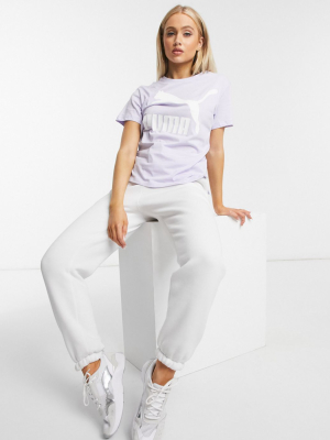 Puma Classics Logo T-shirt In Lilac