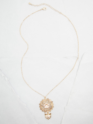 Meow Medallion Pendant Necklace