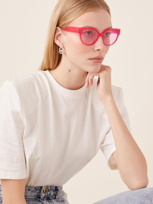 Round-frame Acetate Sunglasses