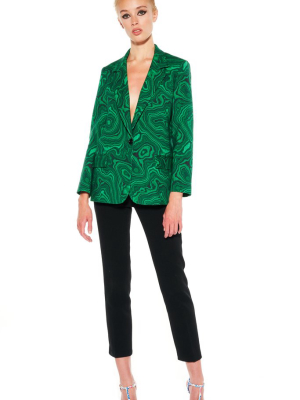 High As A Malachite Long Blazer