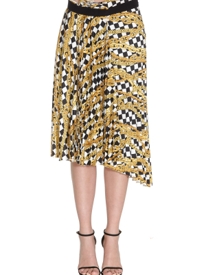 Balenciaga Pleated Printed Skirt