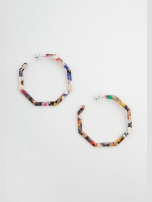 Speckled And Spangled Hoop Earrings