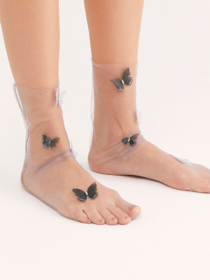 Butterfly Tulle Socks