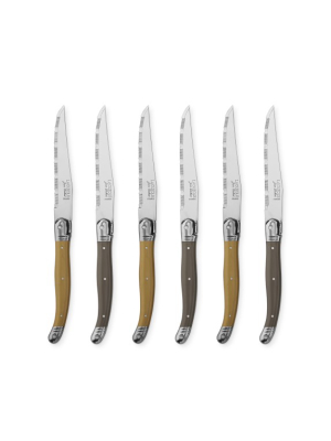 Dubost Laguiole Natura Steak Knives, Set Of 6