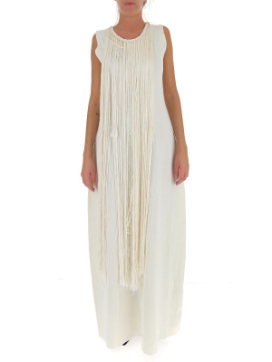 Jil Sander Fringe Detail Maxi Dress