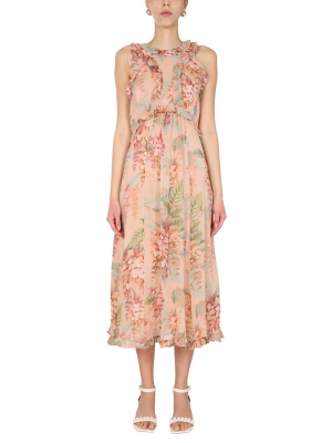 Zimmermann Floral Print Midi Dress