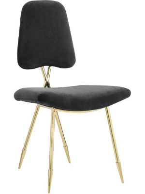 Palmer Upholstered Velvet Side Chair Black