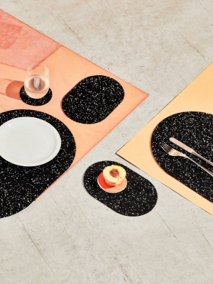 Capsule Recycled Rubber Trivet Duo - Speckled Black