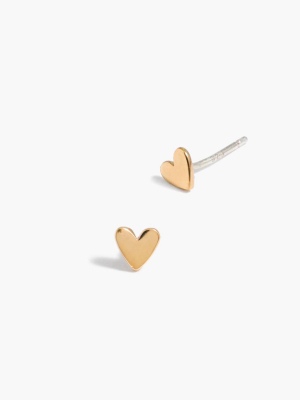 Delicate Collection Demi-fine Heart Stud Earrings