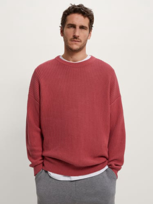 Oversized Textured Weave Sweater