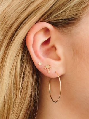 14k Medium Hoops