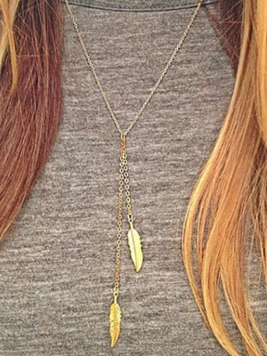 Twice Feathered Necklace