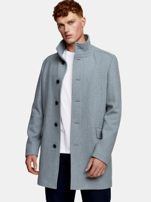 Selected Homme Gray Wool Blend Coat