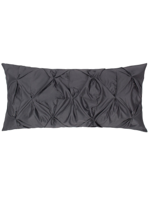 Charcoal Grey Pintuck Throw Pillow