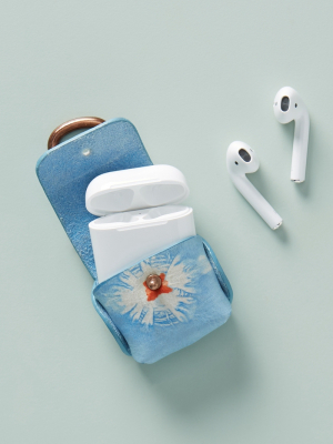 Shibori-dyed Leather Airpods Case