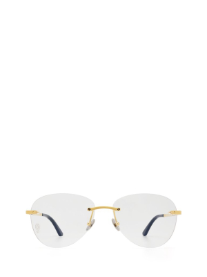 Cartier Round Frame Rimless Glasses