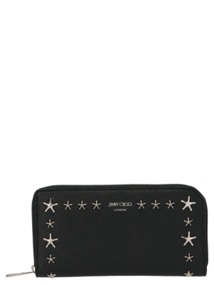 Jimmy Choo Star Embellished Zip Around Wallet