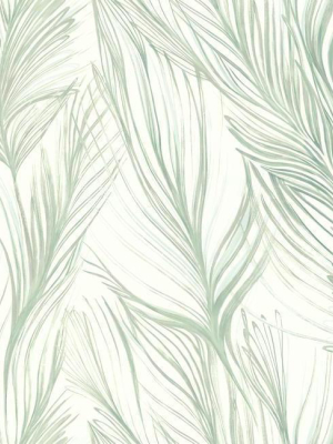 Peaceful Plume Wallpaper In Light Blue From The Botanical Dreams Collection By Candice Olson For York Wallcoverings