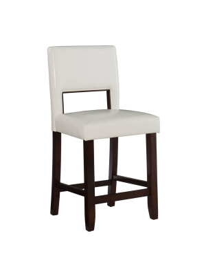 24" Vega Counter Height Barstool Hardwood - Linon