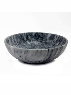 Laurus Collection Cloud Gray 12" Marble Bowl