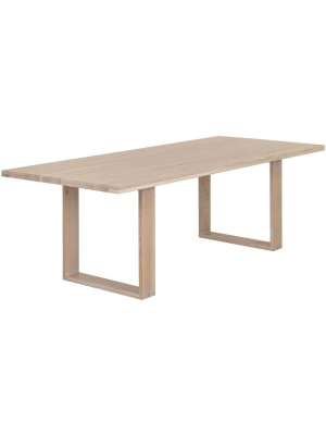 Thanus Rectangular Dining Table, Light Oak