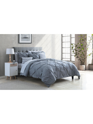 Vcny Home Carmen Pintuck Bed-in-a-bag Comforter Set