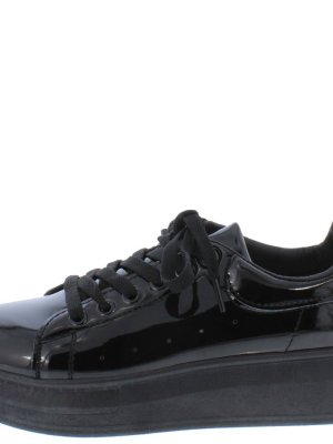Durango01 Black Patent Lace Up Sneaker Boot