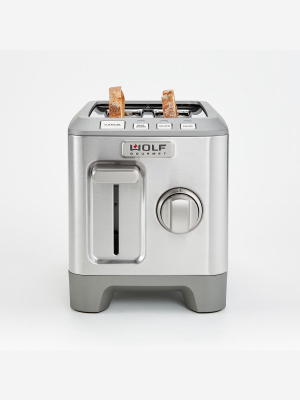 Wolf Gourmet 2-slice Toaster With Stainless Steel Knob