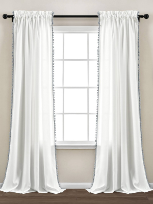 Pom Pom Window Curtain Panel - Lush Décor