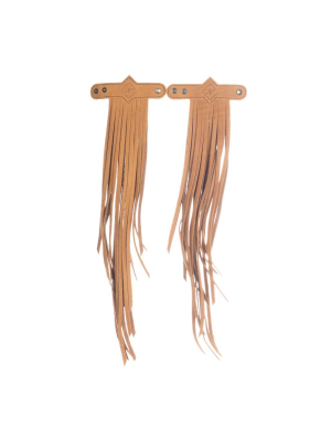 Diamante Fringe Tassel - Mexico Collection - Tobacco Leather - Set Of 2