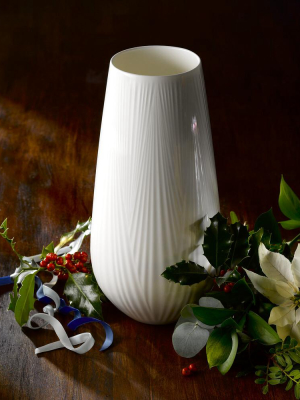 White Folia Tall Vase