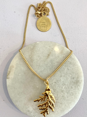 Dauphinette - Gold Cypress Necklace