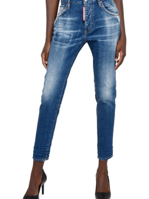 Dsquared2 Dan Distressed Cropped-leg Jeans