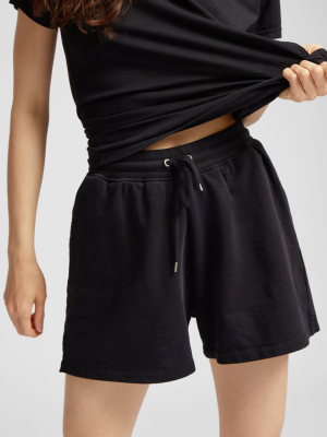 Women Organic Sweatshorts - Petrol Blue