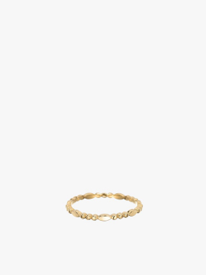 Gold Marquise Beaded Band