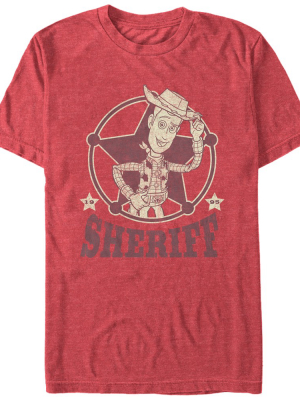 Men's Toy Story Woody Sheriff Badge T-shirt