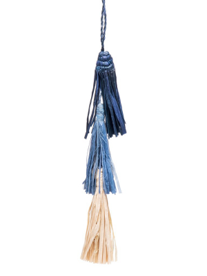 Handwoven Baskets By Blu Blue Tassels Ornament